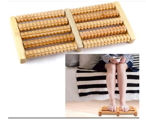 Traditional Wooden Roller Foot Massager | Stress Release Tool - zencart