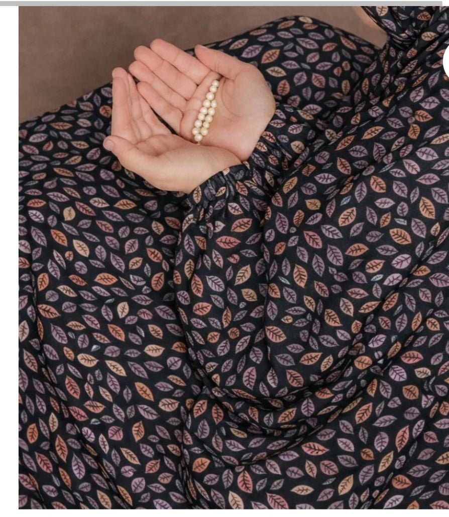 Printed Namaz Chaddar 178 With Sleeves And Niqab (Stitched) - zencart