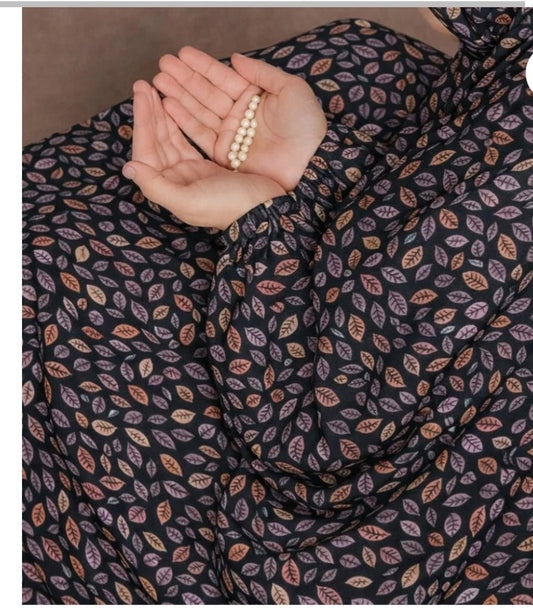 Printed Namaz Chaddar 178 With Sleeves And Niqab (Stitched) - zencart
