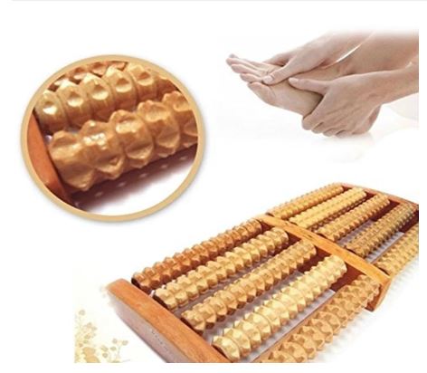 Traditional Wooden Roller Foot Massager | Stress Release Tool - zencart