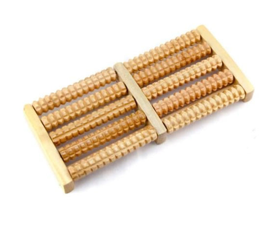 Traditional Wooden Roller Foot Massager | Stress Release Tool - zencart