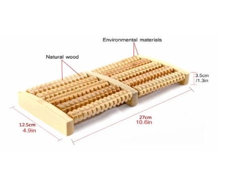 Traditional Wooden Roller Foot Massager | Stress Release Tool - zencart